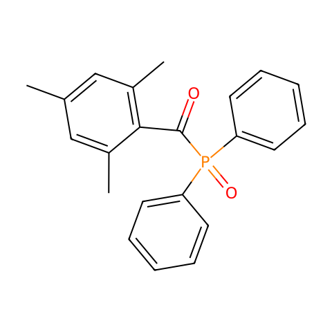 2,4,6-三甲基苯甲酰二苯氧磷结构图