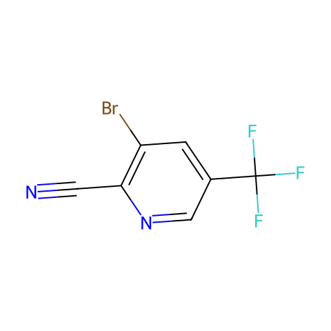 3-溴-5-(三氟甲基)吡啶-2-甲腈结构图