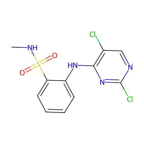 Benzenesulfonamide, 2-[(2,5-dichloro-4-pyrimidinyl)amino]-N-methyl-结构图