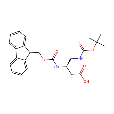 (R)-N-beta-FMoc-N-gaMMa-Boc-3,4-diaMinobutyric acid结构图