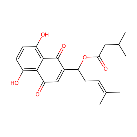 异戊酰紫草素结构图