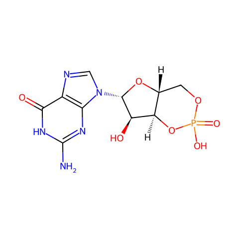 鸟苷-3ˊ,5ˊ-环一磷酸结构图
