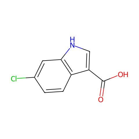 6-氯吲哚-3-羧酸结构图