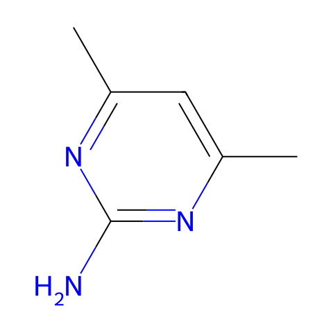 2-氨基-4，6-二甲基嘧啶结构图