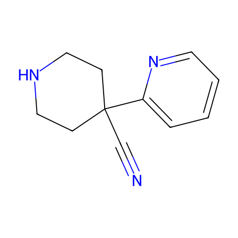 4-(吡啶-2-基)哌啶-4-腈结构图