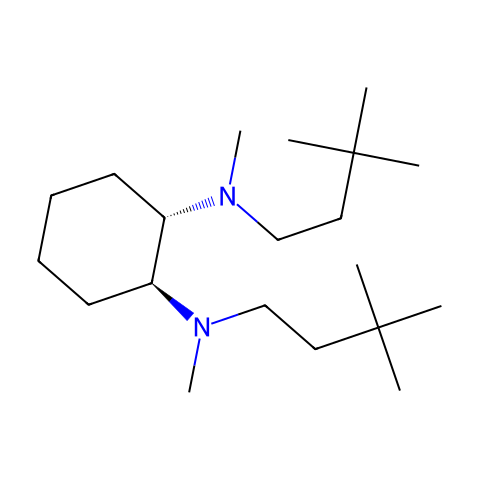 (1S,2S)-N,N'-二甲基-N,N'-双(3,3-二甲丁基)环己烷-1,2-二胺结构图