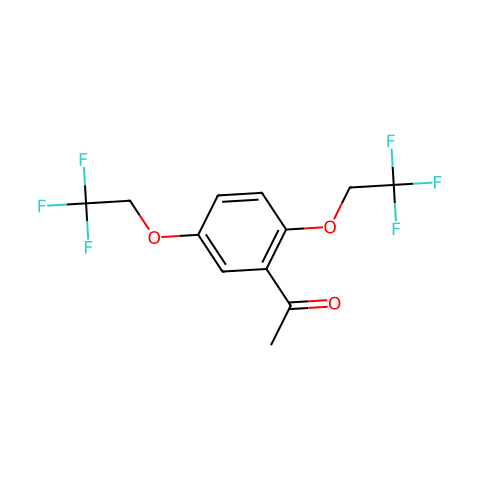 1-(2,5-bis(2,2,2-trifluoroethoxy)phenyl)ethanone结构图
