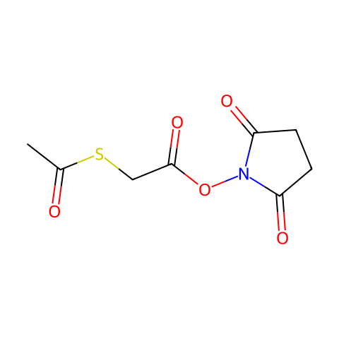 N-丁二酸，S-乙酰基巯基乙二醇酯[交联剂]结构图