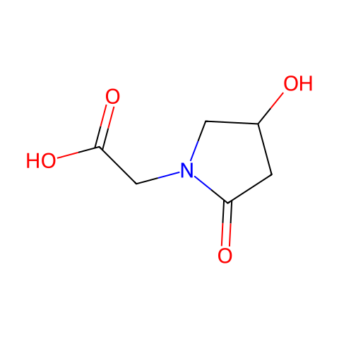 4-羟基-2-氧代-1-吡咯烷乙酸结构图
