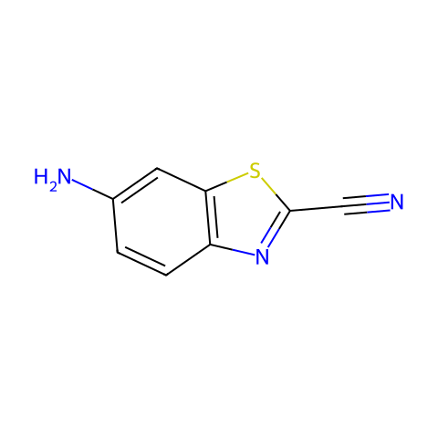 6-氨基-2-苯并噻唑甲腈结构图