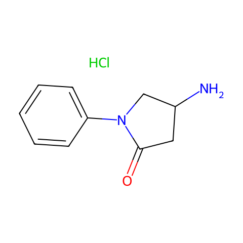 4-氨基-1-苯基吡咯烷-2-酮盐酸盐结构图