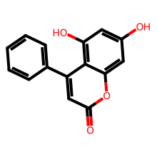 5,7-Dihydroxy-4-Phenylcoumarin结构图