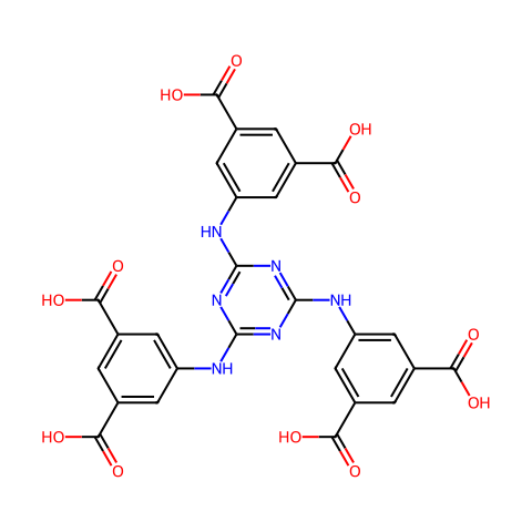 2,4,6-三(3,5-二羧基苯基氨基)-1,3,5-三嗪结构图