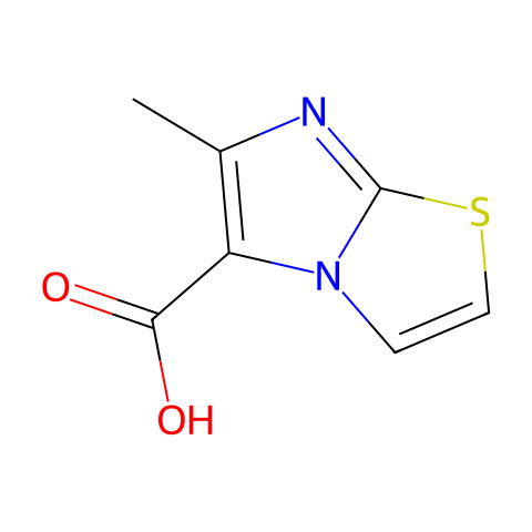 6-甲基咪唑并[2,1-b] [1,3]噻唑-5-羧酸结构图