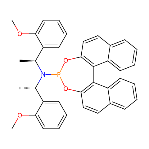 (11BS)-N,N-双[(S)-(+)-1-(2-甲氧基苯基)乙基]二萘并[2,1-D:1',2'-F][1,3,2]二氧磷杂七环-4-胺结构图