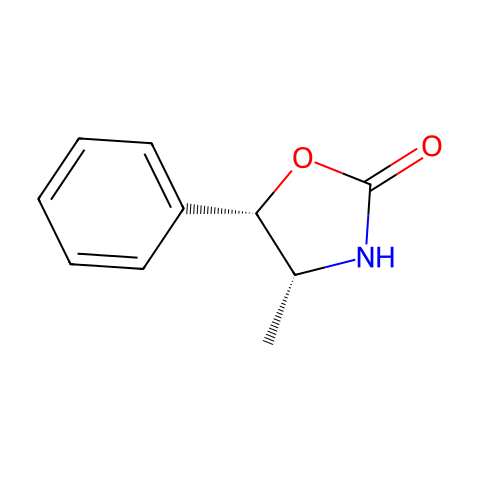 (4R,5S)-(+)-4-甲基-5-苯基-2-恶唑啉酮结构图