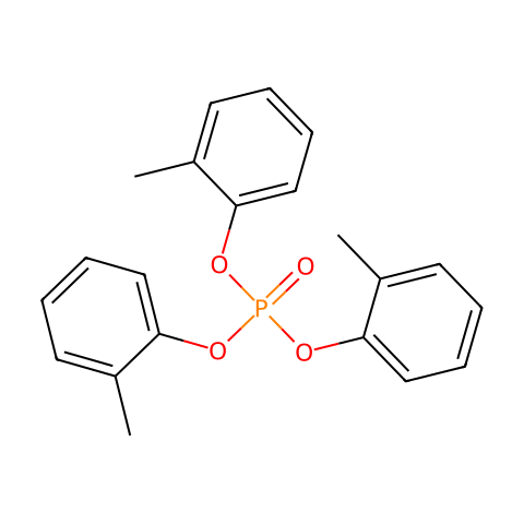 磷酸三(邻甲苯)酯结构图
