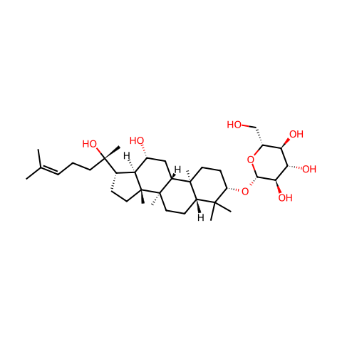 (S型)人参皂苷Rh2 分子结构图