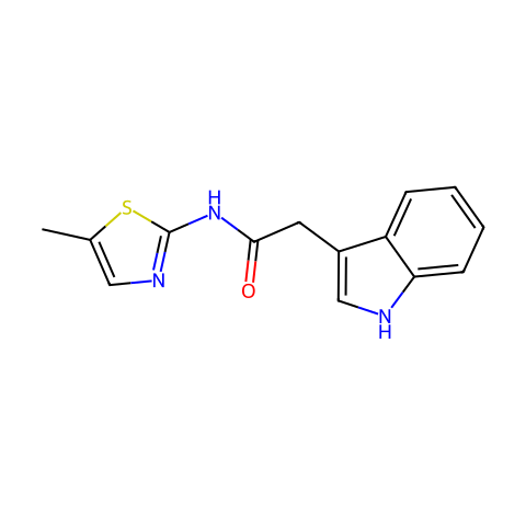 2-(1H-indol-3-yl)-N-(5-methyl-1,3-thiazol-2-yl)acetamide结构图