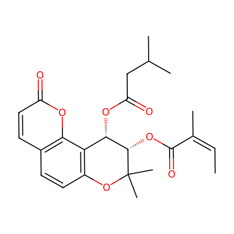 白花前胡素E结构图