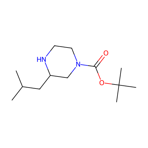 1-BOC-3-ISOBUTYLPIPERAZINE结构图
