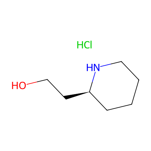 (S)-2-哌啶乙醇 盐酸盐结构图
