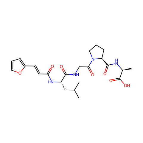 N-[3-(2-Furyl)acryloyl]-Leu-Gly-Pro-Ala结构图