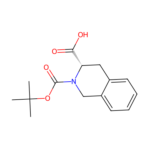 Boc-L-1,2,3,4-四氢异喹啉-3-羧酸结构图
