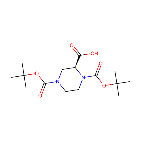 1,2,4-Piperazinetricarboxylic acid, 1,4-bis(1,1-dimethylethyl) ester, (2S)-结构图