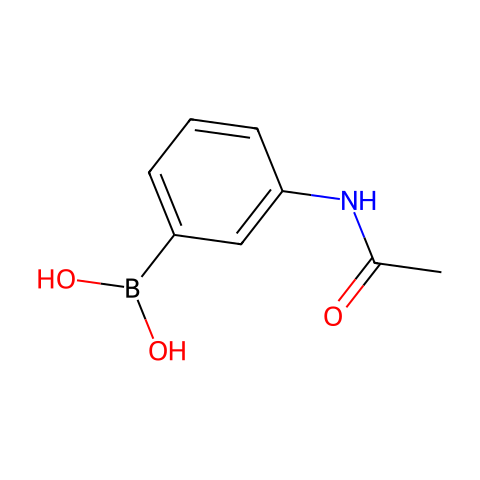 3-乙酰胺基苯硼酸 (含不同量的酸酐)结构图