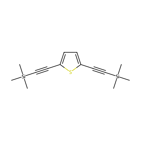 2,5-双[(三甲基硅烷基)乙炔基]噻吩结构图