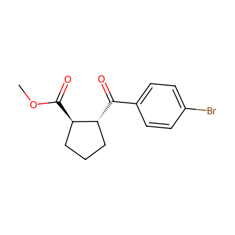 (1R,2R)-Methyl 2-(4-bromobenzoyl)-cyclopentanecarboxylate结构图