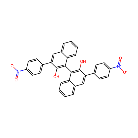 R-3,3'-BIS(4-NITROPHENYL)-1,1'-BINAPHTHALENE]-2,2'-DIOL结构图