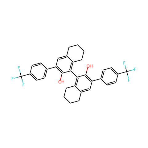(R)-5,5',6,6',7,7',8,8'-OCTAHYDRO-3,3'-BIS[4-(TRIFLUOROMETHYL)PHENYL]-[1,1'-BINAPHTHALENE]-2,2'-DIOL结构图
