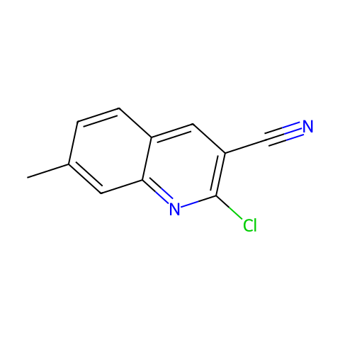 2-氯-7-甲基喹啉-3-碳腈结构图