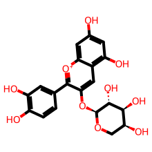 矢车菊素-3-O-阿拉伯糖苷结构图