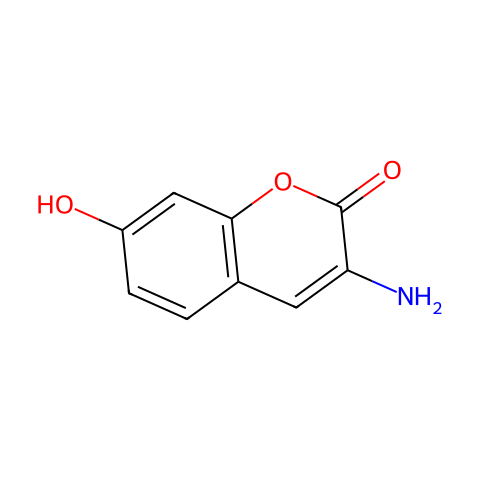 3-氨基-7-羟基香豆素结构图