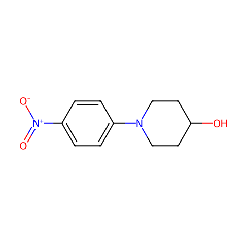 1-(4-硝基苯基)-4-羟基哌啶结构图