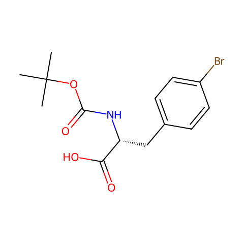 BOC-D-4-溴苯丙氨酸结构图