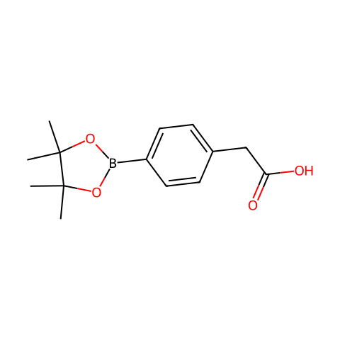 Phenylacetic acid-4-boronic acid pinacol ester结构图