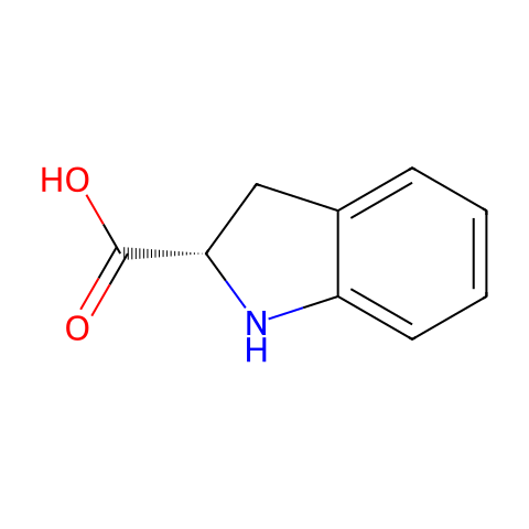 S-(-)-吲哚啉-2-羧酸结构图