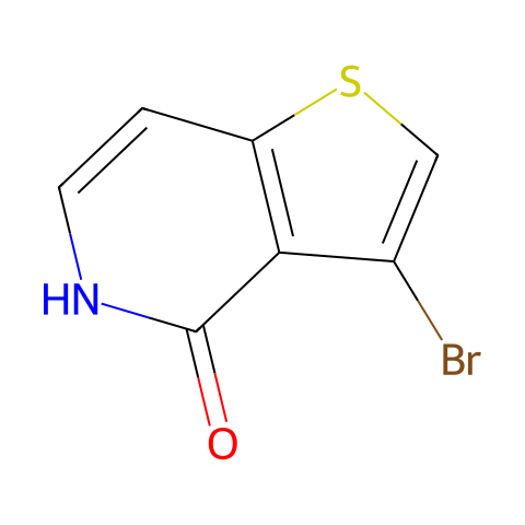 3-溴-4-羟基噻吩并吡啶结构图