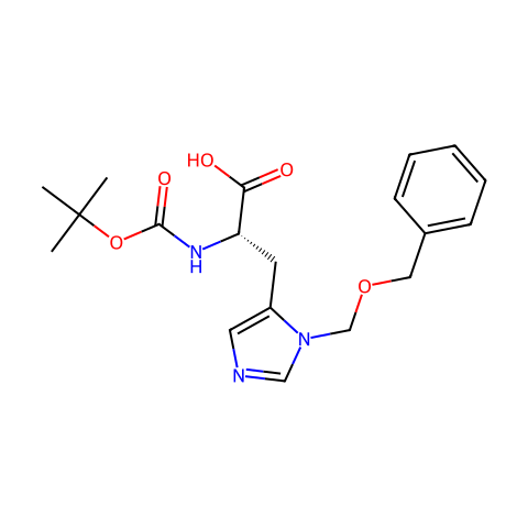 N-Boc-3-苄氧甲基-L-组氨酸结构图