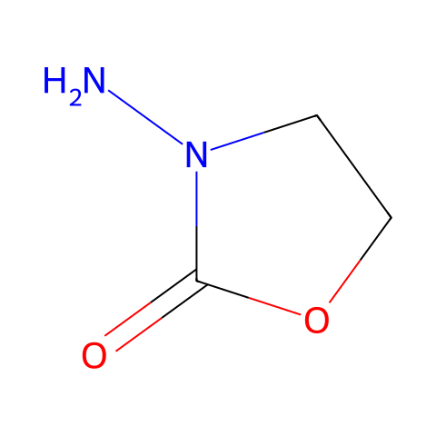 3-氨基-2-噁唑烷酮(AOZ)结构图