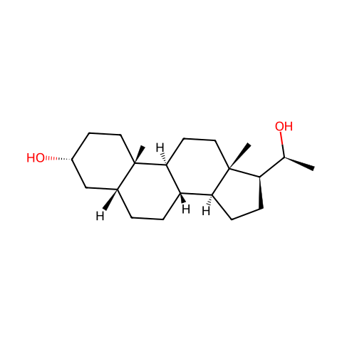 5β-孕烷-3α,20α-二醇结构图