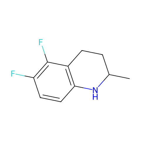(±)-5,6-二氟-1,2,3,4-四氢喹哪啶结构图