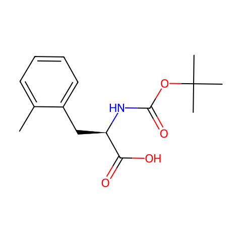 N-Boc-2-甲基-D-苯基丙氨酸结构图