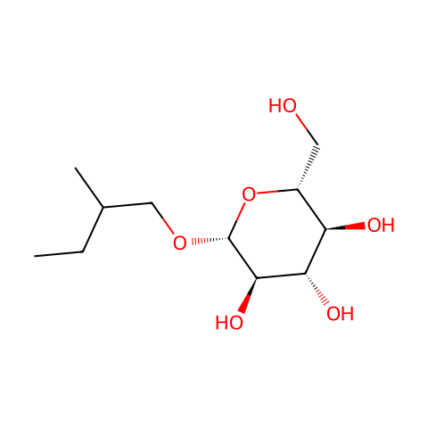 2-Methylbutyl β-D-glucopyranoside结构图