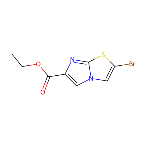 Ethyl 2-bromoimidazo[2,1-b][1,3]thiazole-6-carboxylate结构图