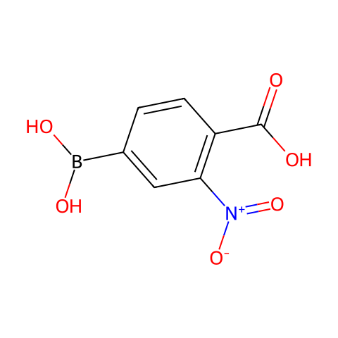 4-羧基-3-硝基苯硼酸 (含不同量的酸酐)结构图